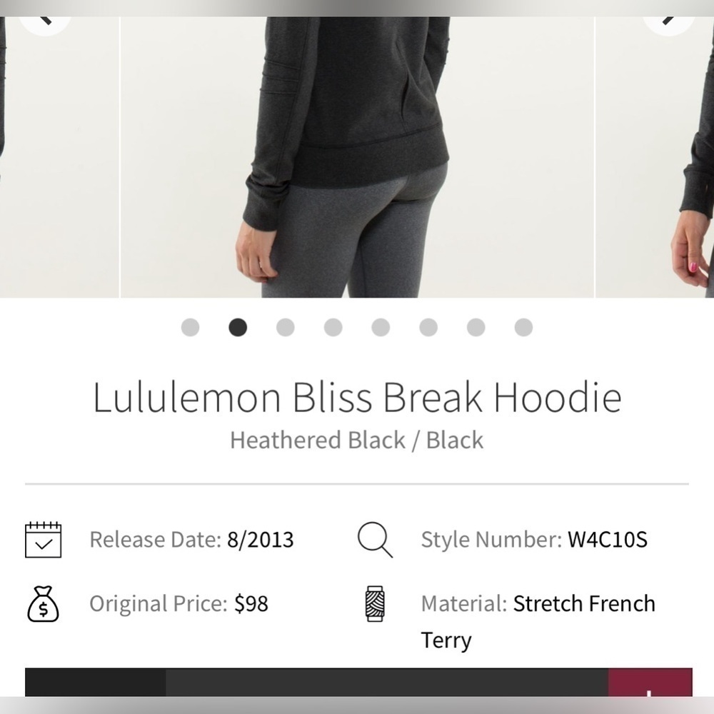 Lululemon Bliss Break Hoodie - Heathered Black / Black - Picture 6 of 11